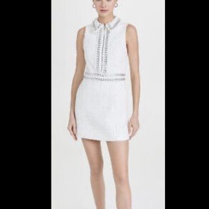 Alice and Olivia Ellis white tweed dress - Brand New with Tags